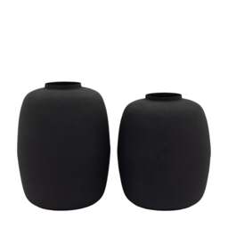 Zia Vase Black Set Of 2 - DHD Zia Vase Black 2Pk - thumbnail 4