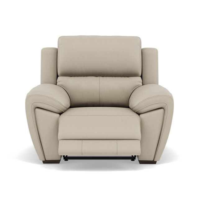 Echo Recliner Armchair - Power Recliner Chair Lumber Support Cat 25S - Power With Power Headrest Footrest Lumbar & USB - NCS-041E SILVER GREY - image 1