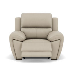 Echo Recliner Armchair - Power Recliner Chair Lumber Support Cat 25S - Power With Power Headrest Footrest Lumbar & USB - NCS-041E SILVER GREY - thumbnail 1