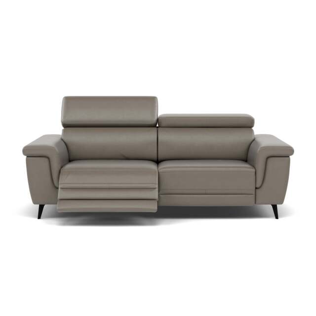 Sparta 3 Seater Recliner Sofa - 3 Str W/ 2 Power Recliner W/ 2 Power Headrest Cat NL/O/S - Power with Power Headrest & USB - NL5102 New York Cement - image 1