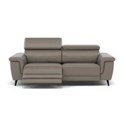 Sparta 3 Seater Recliner Sofa - 3 Str W/ 2 Power Recliner W/ 2 Power Headrest Cat NL/O/S - Power with Power Headrest & USB - NL5102 New York Cement - thumbnail 1
