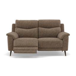 Revel 2 Seater Recliner Sofa - 2 Seater Sofa with 2 Power Recliners Fabric - Power Recliner with USB - FAB-LKV - 12 TAUPE - thumbnail 1