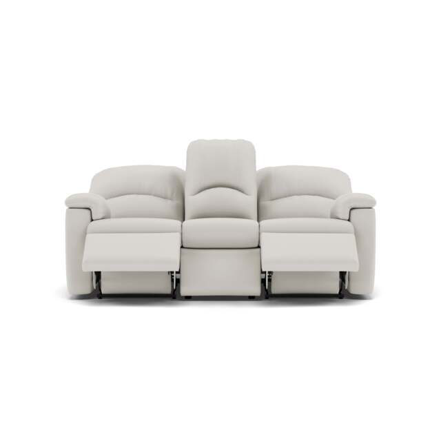 G Plan Chloe 3 Seater Recliner Sofa - 3 Seater Power Recliner Sofa Double Grade L - Power Recliner - L840 Cambridge Chalk - image 1