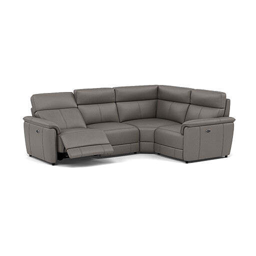 Orkney Small Corner Recliner Sofa - Combination 7 2.5 Corner 1.25 Power Cat 20S - Power Recliner with USB - BXS-042E ELEPHANT - image 1