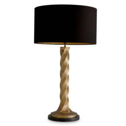 Eichholtz Costanza Table Lamp Vintgae Brass Finish Black Granite Base - Table Lamp Costanza - thumbnail 3