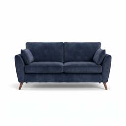 Zara 3 Seater Sofa - 3 Seater Sofa - Plush Navy / Light Feet