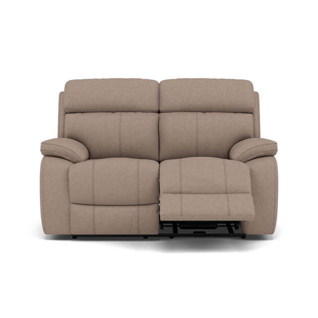 Galaxy 2 Seater Recliner Sofa - 2 Seater Sofa 2 Manual Recliners Fabric - Manual Recliner - BFA-BLJ-946 SILVER GREY - image 1