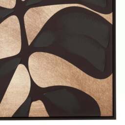 Astratto Canvas Black Leaf Design Wall Art - SALE Astratto Canvas Black Leaf Design Wall Art - thumbnail 3
