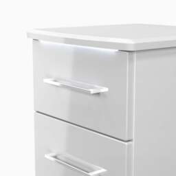 Portland 2 Drawer Bedside Cabinet - 2 Drawer Bedside Cabinet - KGK - Kashmir Gloss & Kashmir - thumbnail 3