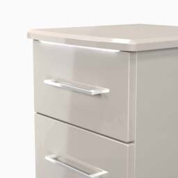 Portland 2 Drawer Bedside Cabinet - 2 Drawer Bedside Cabinet - KGK - Kashmir Gloss & Kashmir - thumbnail 7