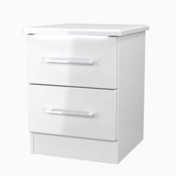 Portland 2 Drawer Bedside Cabinet - 2 Drawer Bedside Cabinet - KGK - Kashmir Gloss & Kashmir - thumbnail 2