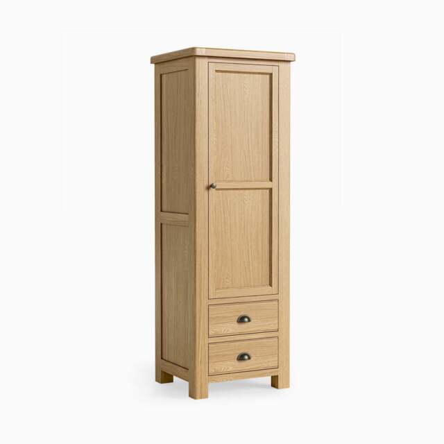 Navarre Slim Larder Cabinet - Single Larder Unit Oak / Oak Veneer - image 1