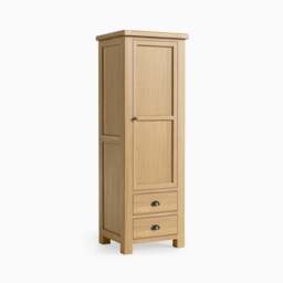 Navarre Slim Larder Cabinet - Single Larder Unit Oak / Oak Veneer - thumbnail 1
