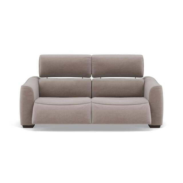 Beck 3 Seater Recliner Sofa - 2.5 Seater Sofa with 2 Power Recliners Fabric - Power Recliner with USB - FAB-CAN-452 GREY MIST - image 1