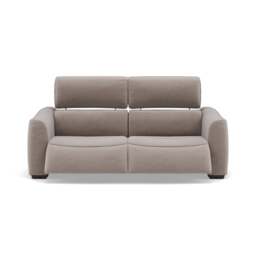 Beck 3 Seater Recliner Sofa - 2.5 Seater Sofa with 2 Power Recliners Fabric - Power Recliner with USB - FAB-CAN-452 GREY MIST