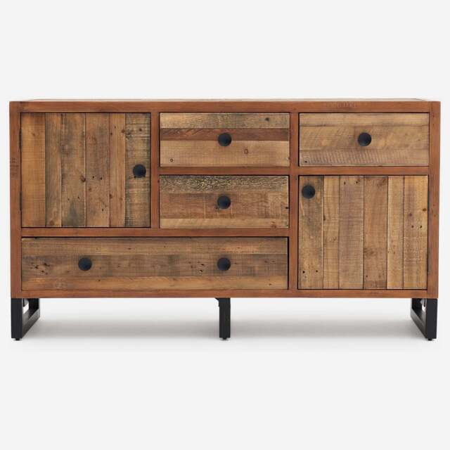 Detroit Wide Sideboard - Wide Sideboard Oaklands & Rustic Natural Finish - image 1