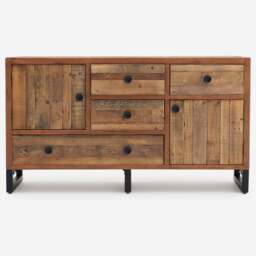 Detroit Wide Sideboard - Wide Sideboard Oaklands & Rustic Natural Finish