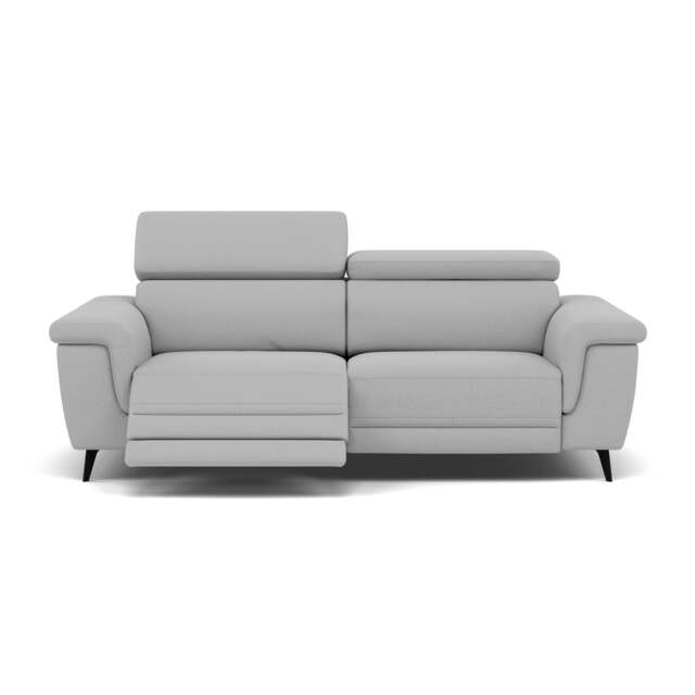 Sparta 3 Seater Recliner Sofa - 3 Str W/ 2 Power Recliner W/ 2 Ratchet Headrest Fabric - Power with Manual Headrest - CU9102-5-UK Oxford Silver - image 1