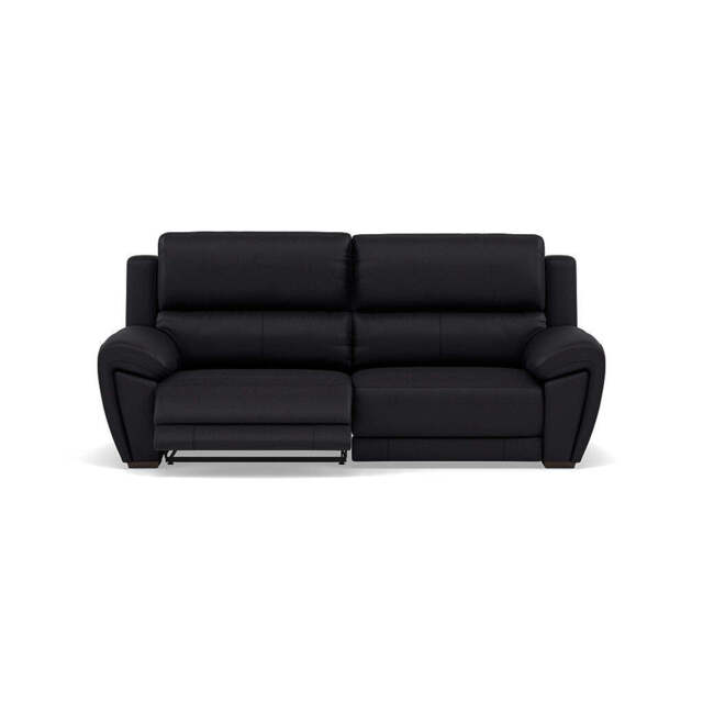 Echo 3 Seater Recliner Sofa - 2.5 Seater Sofa 2 Power Recliners Lumber Support Cat 25S - Power With Power Headrest Footrest Lumbar & USB - NCS-023C BLACK - image 1