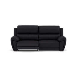 Echo 3 Seater Recliner Sofa - 2.5 Seater Sofa 2 Power Recliners Lumber Support Cat 25S - Power With Power Headrest Footrest Lumbar & USB - NCS-023C BLACK - thumbnail 1