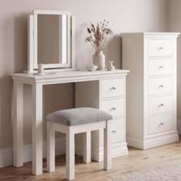Aria White Vanity Mirror - Vanity Mirror Coconut Milk - thumbnail 3