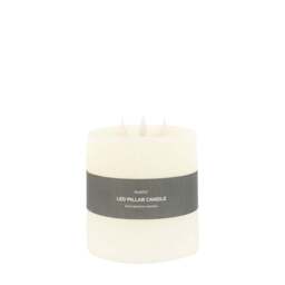 LED 3 Wick Cream Candle - LED 3 Wick Candle Ivory 15CM - thumbnail 3