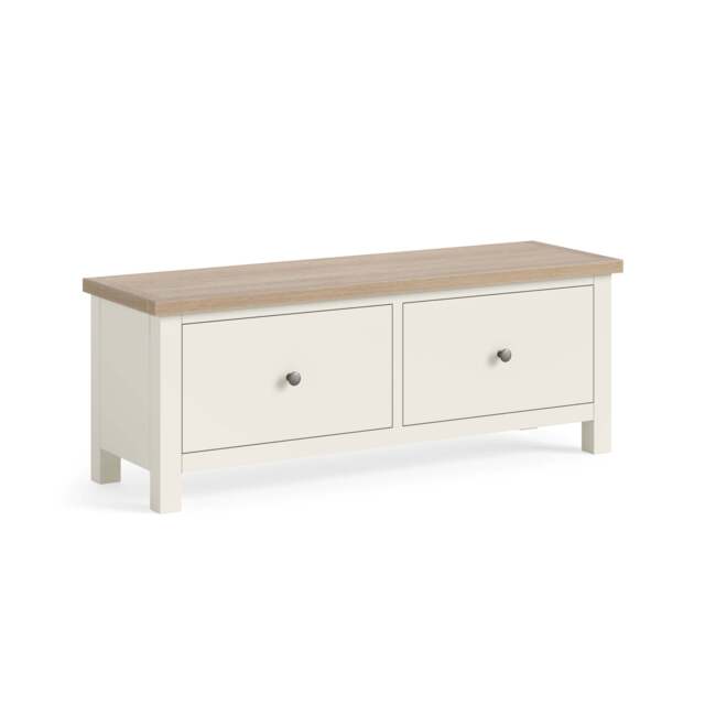 Elmstead White Large 2 Drawer Bench - Large 2 Drawer Bench Coconut White - image 1