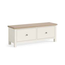 Elmstead White Large 2 Drawer Bench - Large 2 Drawer Bench Coconut White - thumbnail 1