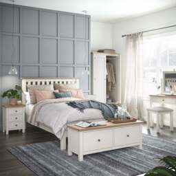 Elmstead White Large 2 Drawer Bench - Large 2 Drawer Bench Coconut White - thumbnail 2