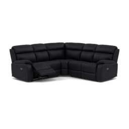 Galaxy Corner Recliner Sofa - Combination 3 2 Corner 2 with 2 Power Recliners Cat 25S - Left Hand Facing - Power Recliner with USB - NCS-023C BLACK
