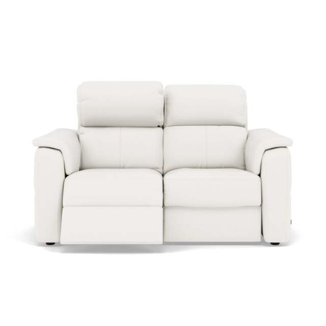 Nicoletti Giacomo 2 Seater Recliner Sofa - 2 Seater Sofa Power Recl Lumber Support CK Botero - Power With Power Headrest Footrest Lumbar & USB - Botero 2153 Bianco - image 1