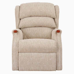 Westbury Standard Recliner Armchair - Standard Manual Recliner Fabric - Manual Recliner - Contempo Montage Pebble / Natural Knuckle
