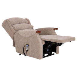 Westbury Standard Recliner Armchair - Standard Manual Recliner Fabric - Manual Recliner - Contempo Montage Pebble / Natural Knuckle - thumbnail 5