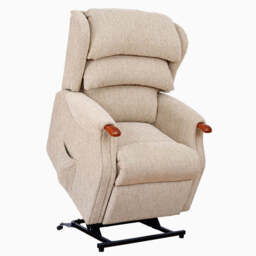 Westbury Standard Recliner Armchair - Standard Manual Recliner Fabric - Manual Recliner - Contempo Montage Pebble / Natural Knuckle - thumbnail 7