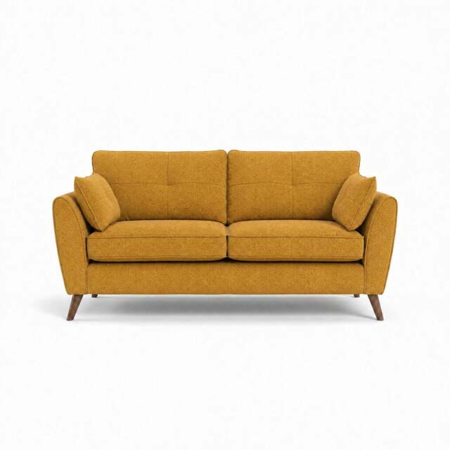 Zara 3 Seater Sofa - 3 Seater Sofa - Kensington Mustard / Dark Feet - image 1