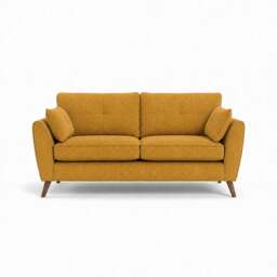 Zara 3 Seater Sofa - 3 Seater Sofa - Kensington Mustard / Dark Feet - thumbnail 1