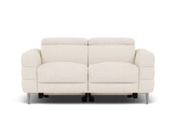 Hoy 2 Seater Sofa - 2 Str Static W/Manual Headrest Fabric - KB-1285-UK Darwin Ivory - thumbnail 1