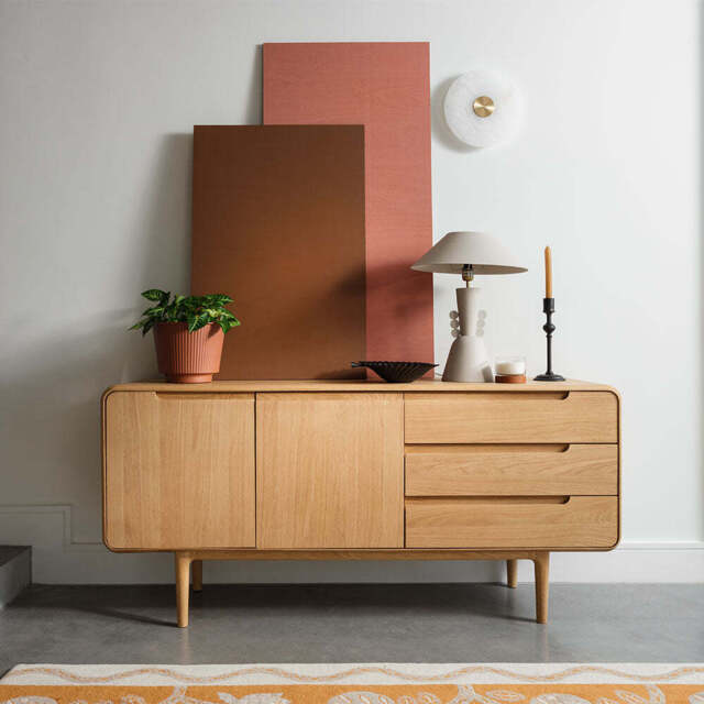 G Plan Winchester Wide Sideboard - Wide Sideboard Light Oak - image 1