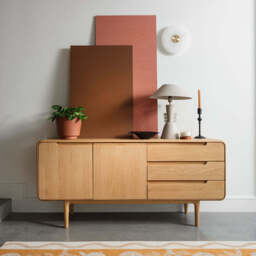 G Plan Winchester Wide Sideboard - Wide Sideboard Light Oak - thumbnail 1