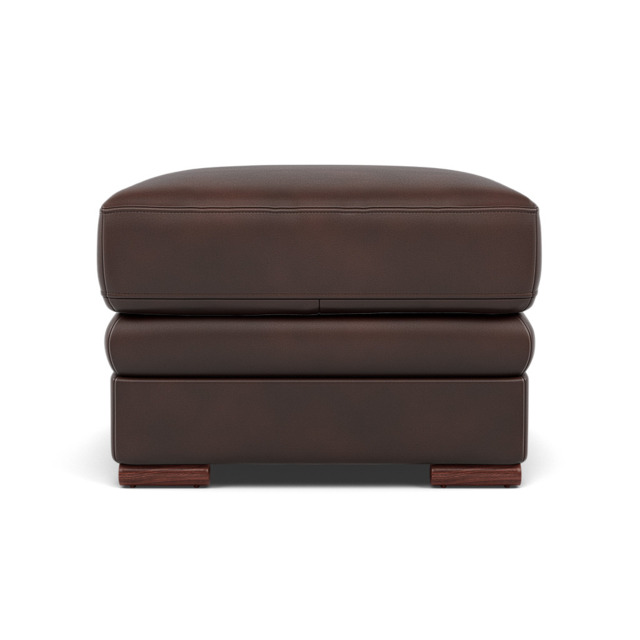 Gino Footstool - Footstool Cat 60 - Cat-60/08 Montana Chocolate / Wooden Feet - image 1