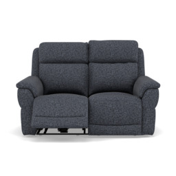 Juno 2 Seater Recliner Sofa - 2 Seater Sofa 2 Power Recliners Lumbar Support F8 - Power with Power Lumbar & USB - Hopsack Midnight 70005 - thumbnail 1