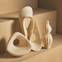 Broc White Marble Effect Organic Twist Vase - Broc White Marble Effect Organic Twist Vase - thumbnail 2