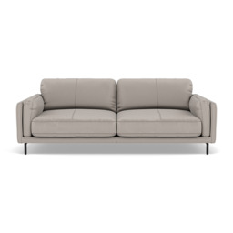 Morris 3 Seater Small Sofa - 2.5 Seater Sofa Compact Fabric - BFAMAD-02 SILVER GREY - thumbnail 1