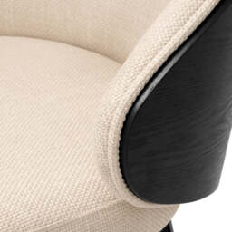 Eichholtz Camerota Swivel Bar Stool Scalea Sand  Black Wooden Back & Legs  - Swivel Bar Stool Scalea Sand  Black Wooden Back - thumbnail 7