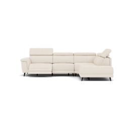 Sparta Corner Recliner Sofa - Combination 1 - Left Hand Facing Sofa Corner Group (One Motor) Fabric - Left Hand Facing - Power with Manual Headrest - KB-1285-UK Darwin Ivory - thumbnail 1