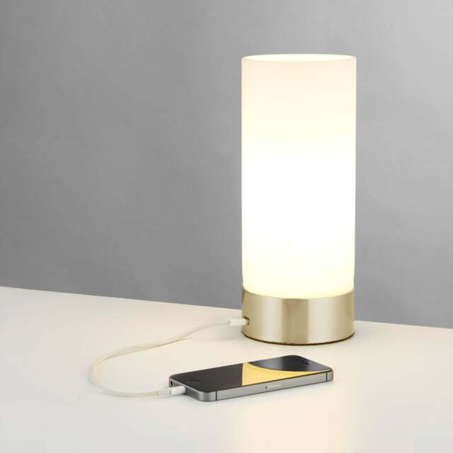 Dara Table Lamp Brushed Brass - DHD Dara Table Lamp Brass & Opal - image 1