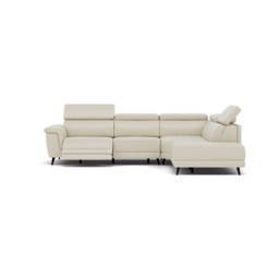 Sparta Corner Recliner Sofa - Combination 2 - Right Hand Facing Sofa Corner Group (One Motor) Cat NL/O/S - Right Hand Facing - Power with Manual Headrest - O7015 Oslo Light Grey - thumbnail 1