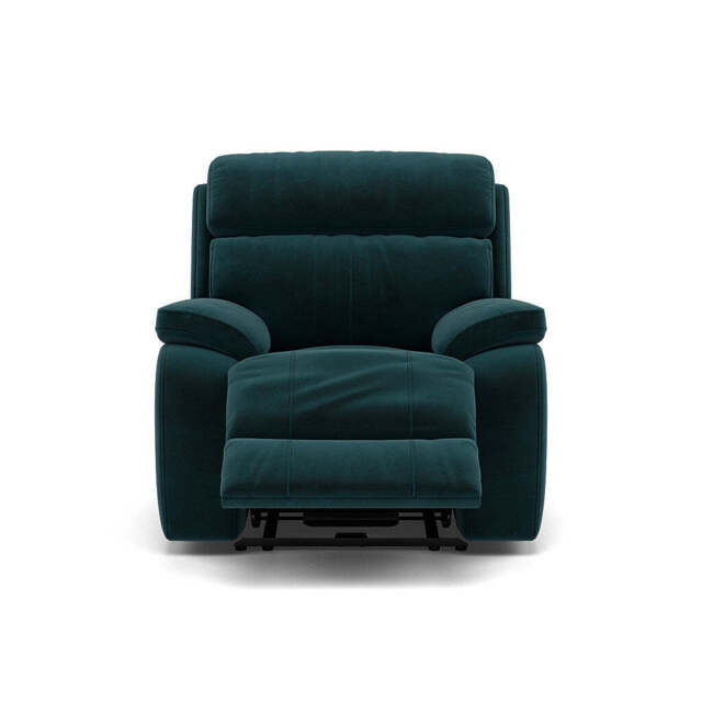 Galaxy Recliner Armchair - Power Recliner Chair Fabric - Power Recliner with USB - FAB-MEG-36 LAKE GREEN - image 1