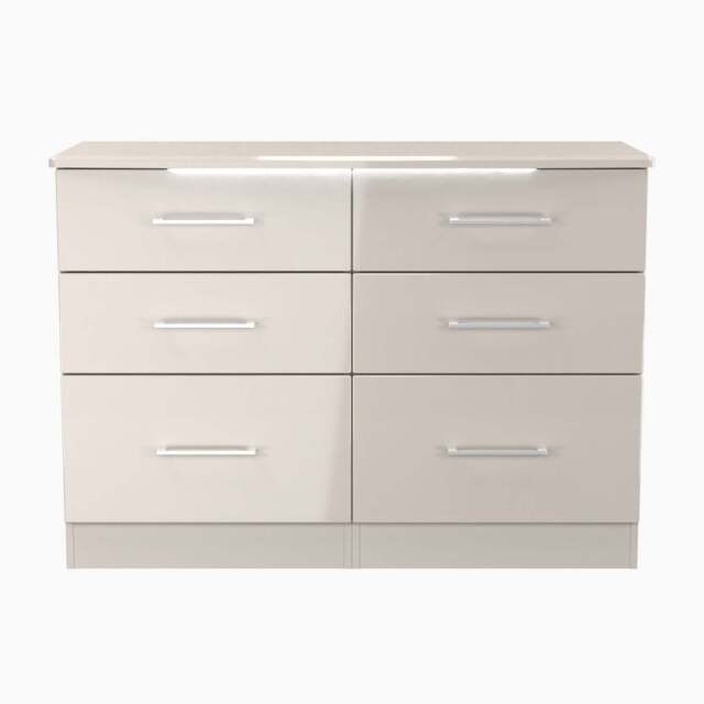 Portland 6 Drawer Midi Chest - 6 Drawer Midi Chest - KGK - Kashmir Gloss & Kashmir - image 1