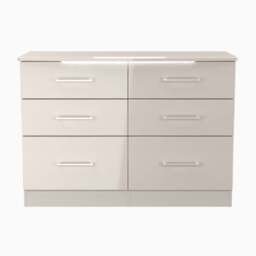 Portland 6 Drawer Midi Chest - 6 Drawer Midi Chest - KGK - Kashmir Gloss & Kashmir